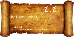 Beiner Bazil névjegykártya